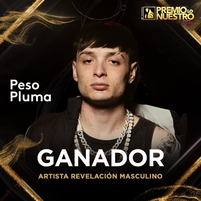 Peso Pluma  es el Artista Revelacion Masculino
