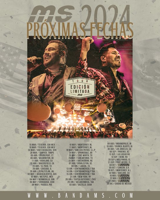 -	La Banda MS celebra este 2024 dos décadas encima de los escenarios y con la energía “del primer día”, según aseguró uno de sus vocalistas