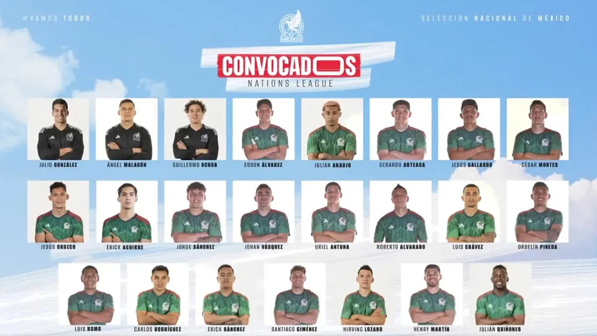 La Selección Mexicana de futbol dio a conocer a los 23 convocados para disputar el Final Four de la Liga de Naciones de la Concacaf.