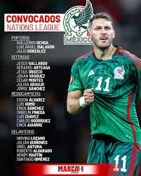 -	El entrenador Jaime Lozano eligió a 13 jugadores de la Liga MX y a 10 más que militan en distintas ligas de Europa para la Liga de Naciones