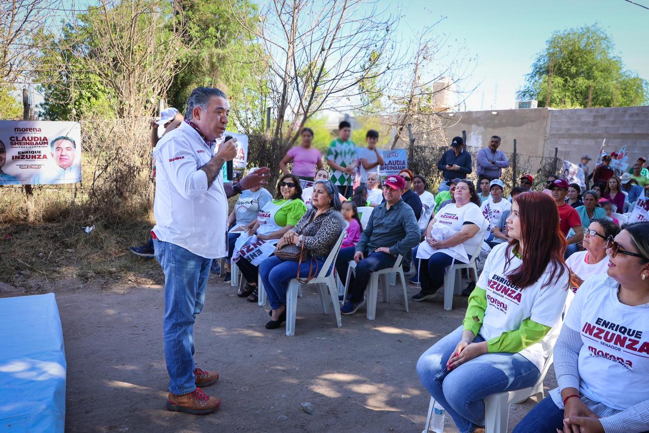Inzunza originario de Batequitas, enfatizó los tres principios de Morena, no robar, no mentir y no traicionar