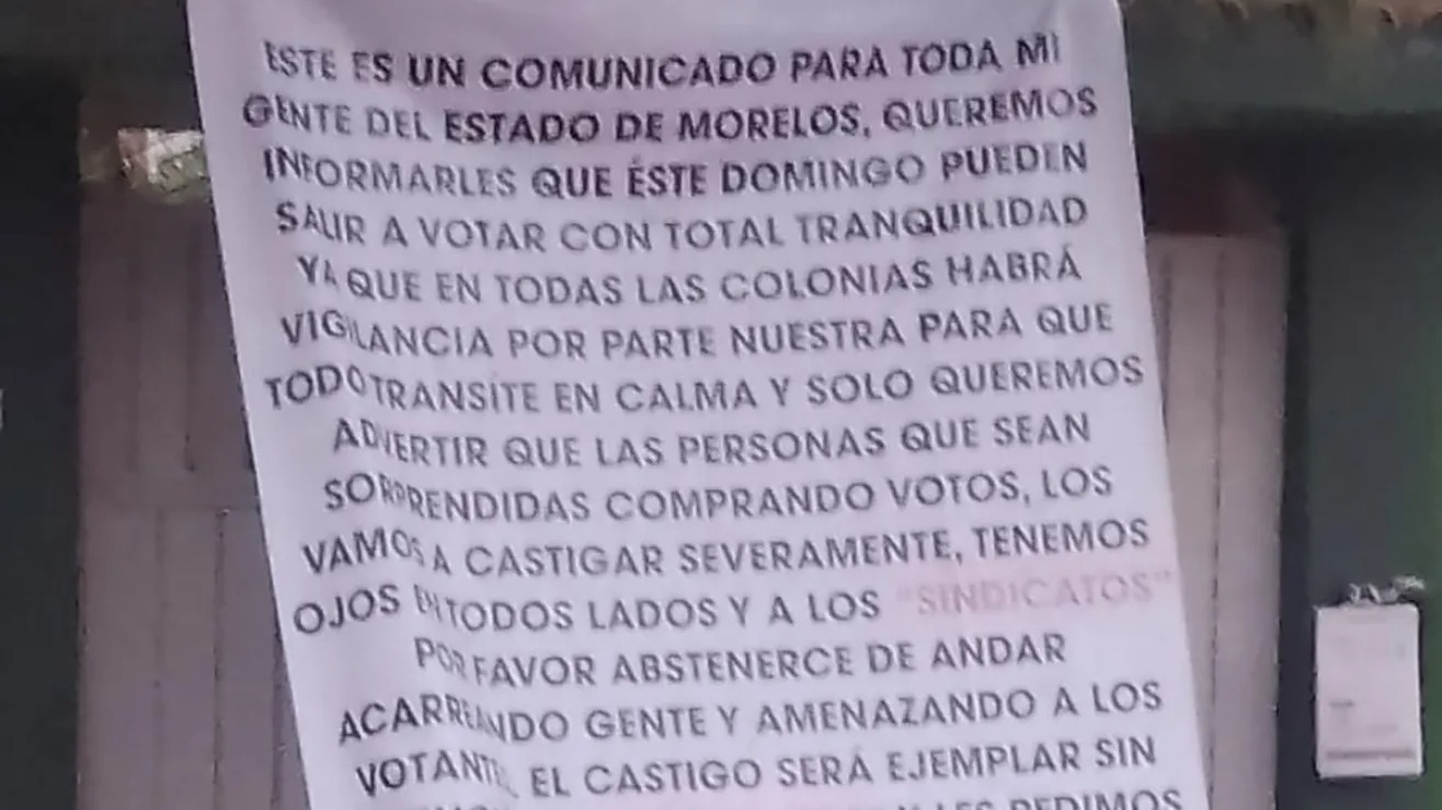 Quienes sean sorprendidos comprando votos en Morelos serán castigados… ¡por el crimen!