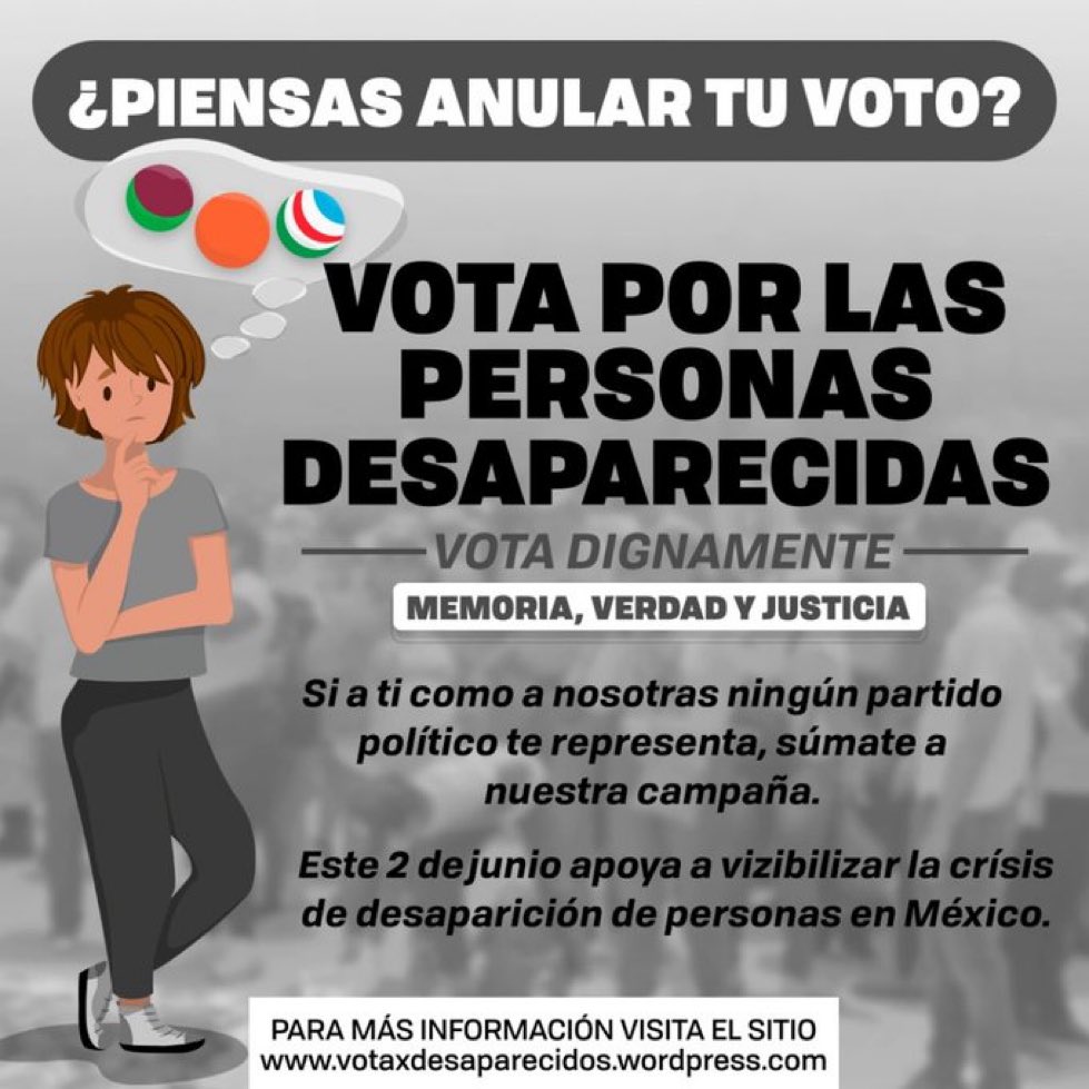 Colectivos piden “votar por personas desaparecidas” en las próximas elecciones