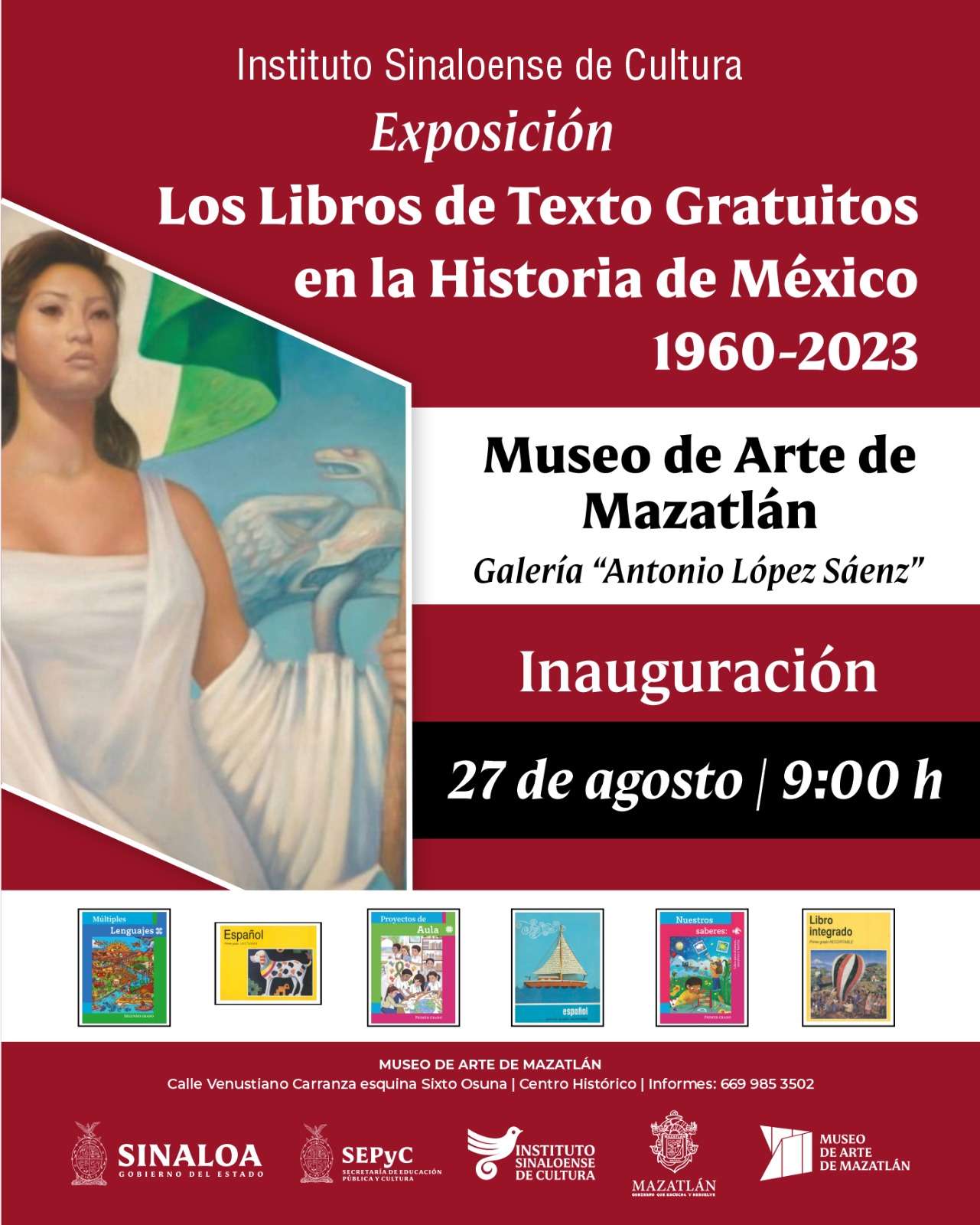 Será inaugurada el martes 27 de agosto de 2024, a las 9:00 horas, en la galería Antonio López Sáenz