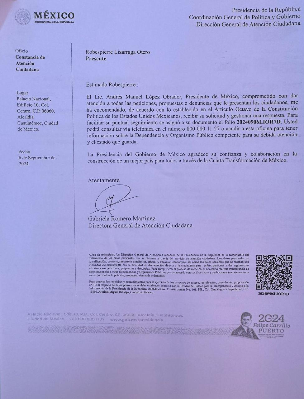 -	Robespierre Lizárraga denuncia ante AMLO el atropello y la vulneración a la autonomía de la UAS por parte del Congreso del Estado y solicita una vez más su intervención en el conflicto