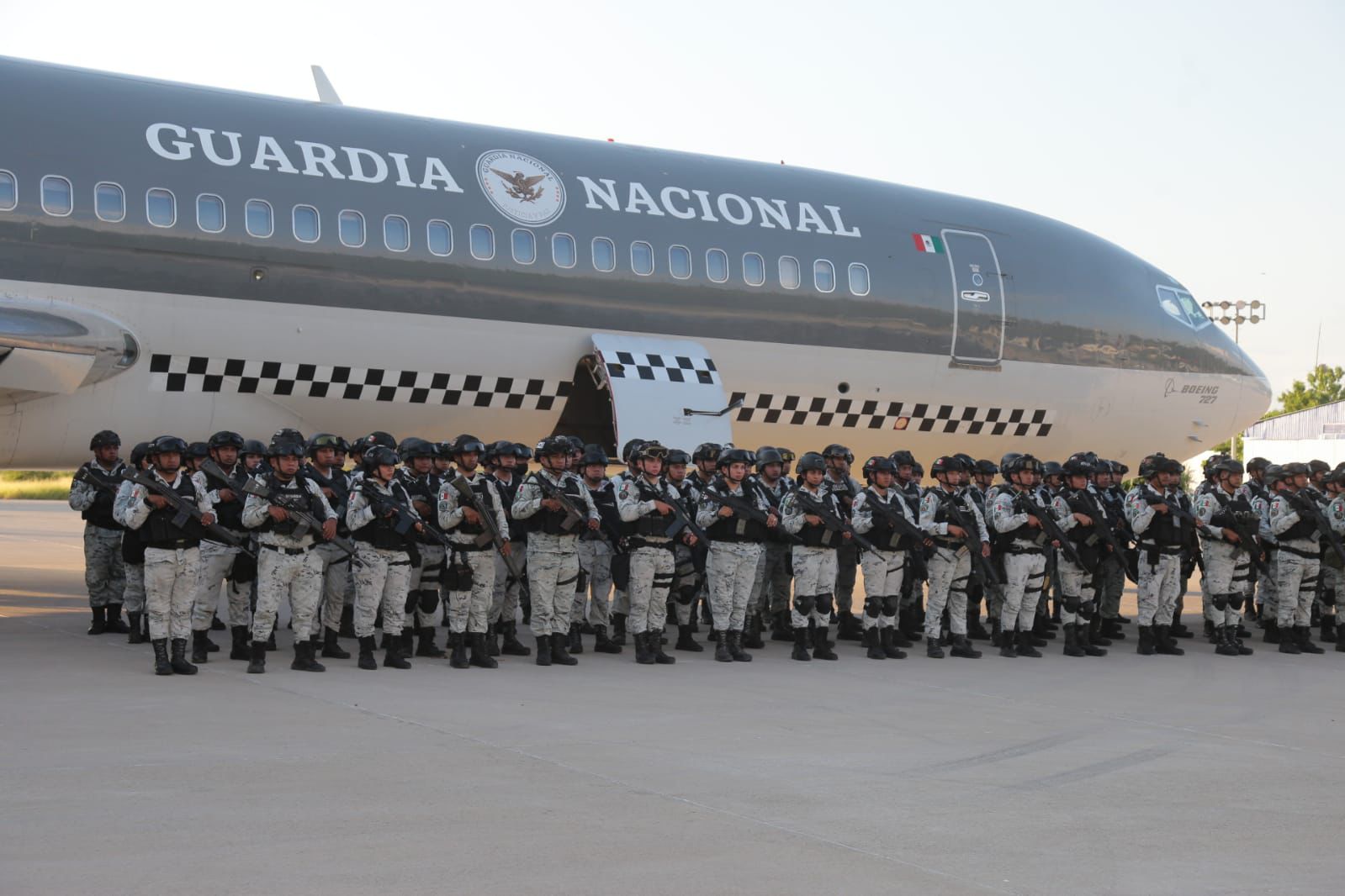 Llegan más elementos de la Guardia Nacional a Sinaloa.
