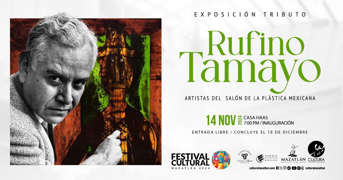 Este jueves 14 de noviembre a las 19:00 horas en Casa Haas será inaugurada la Exposición Colectiva Tributo a Rufino Tamayo, un homenaje que rinden artistas del Salón de la Plástica Mexicana, al artista que revolucionó el arte mexicano. Las obras permanecerán a la vista del público hasta el 18 de diciembre. Entrada gratis.