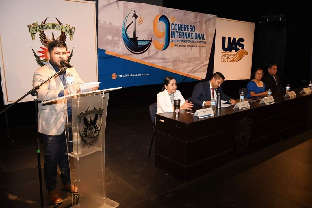 -	Fortaleciendo el desarrollo académico, se inauguró el 9º Congreso Internacional de Tecnologías Informáticas y Sistemas (CITIS) 2024, organizado por la Facultad de Informática Mazatlán (FIMAZ) de la Universidad Autónoma de Sinaloa (UAS).