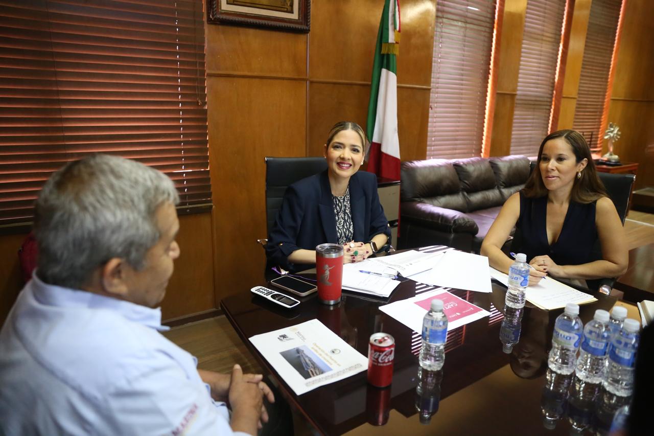 La Presidenta Estrella Palacios, se reúne con el Director General de la ASIPONA Mazatlán, Contralmirante Mariel Aquileo Ancona Infanzón, y la Secretaria de Turismo de Sinaloa, Mireya Sosa Osuna