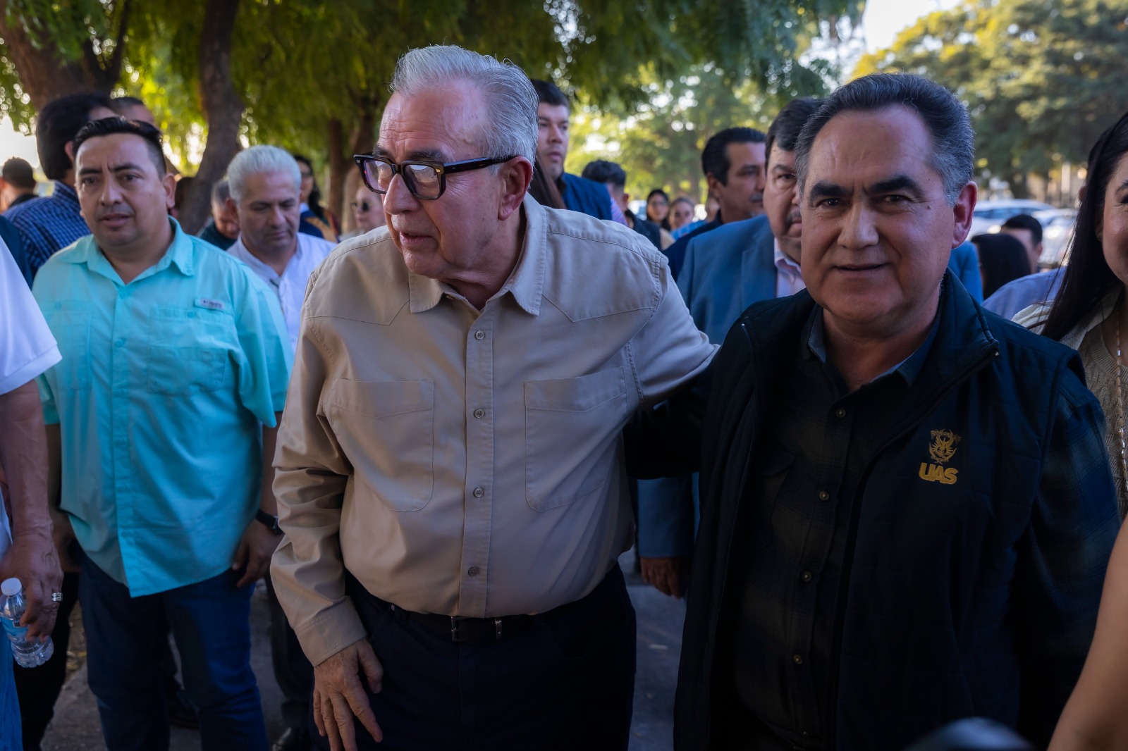 -	El mandatario estatal visitó Ciudad Universitaria, para participar en la inauguración del Gimnasio de Halterofilia “Jorge Huie Molinet”