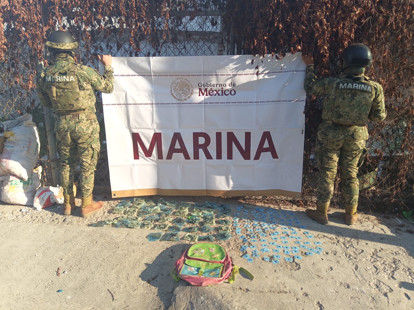 Armada de Mexico decomisa droga
