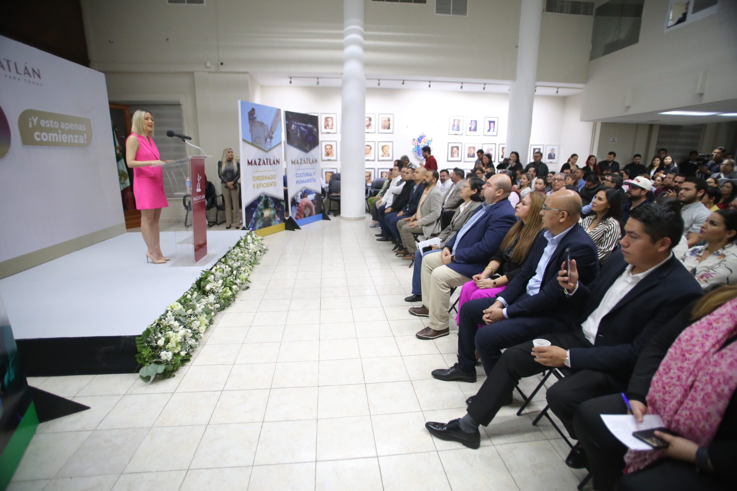 -	Nada ni nadie nos detendrá en la tarea de seguir transformando a Mazatlán: Estrella Palacios 
-	Con logros que han impactado en el bienestar de miles de mazatlecos, la Presidenta Municipal presenta los resultados de los Primeros 100 Días de Gobierno  
