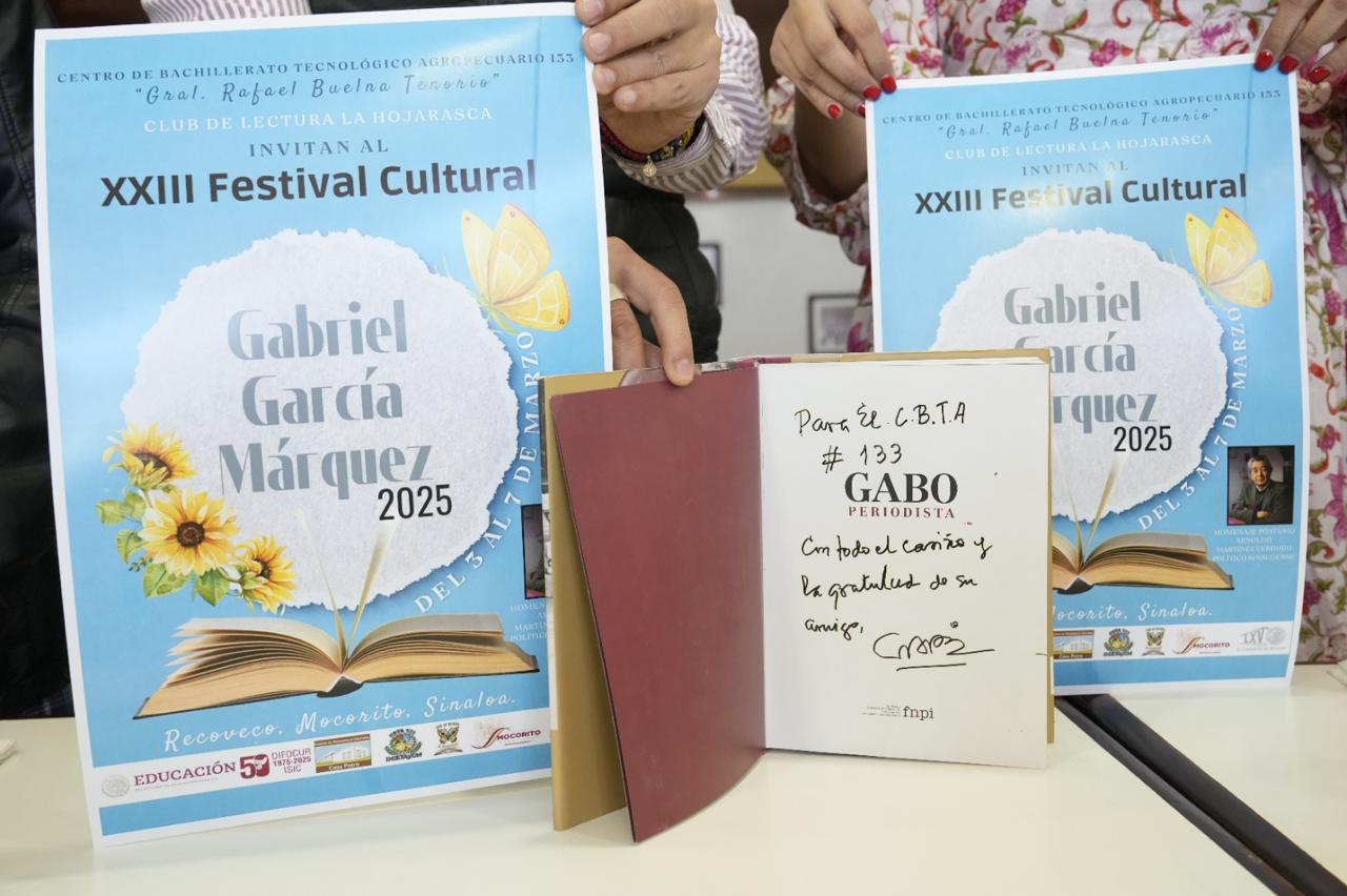 La presidenta de la Comisión de Cultura y Artes, Sthefany Rea Reátiga, dio a conocer la participación del Congreso del Estado de Sinaloa como coorganizador del Festival Cultural Gabriel García Márquez, en su edición número 23, que se llevará a cabo del 3 al 7 de marzo del presente año en la comunidad de Recoveco, del municipio de Mocorito.