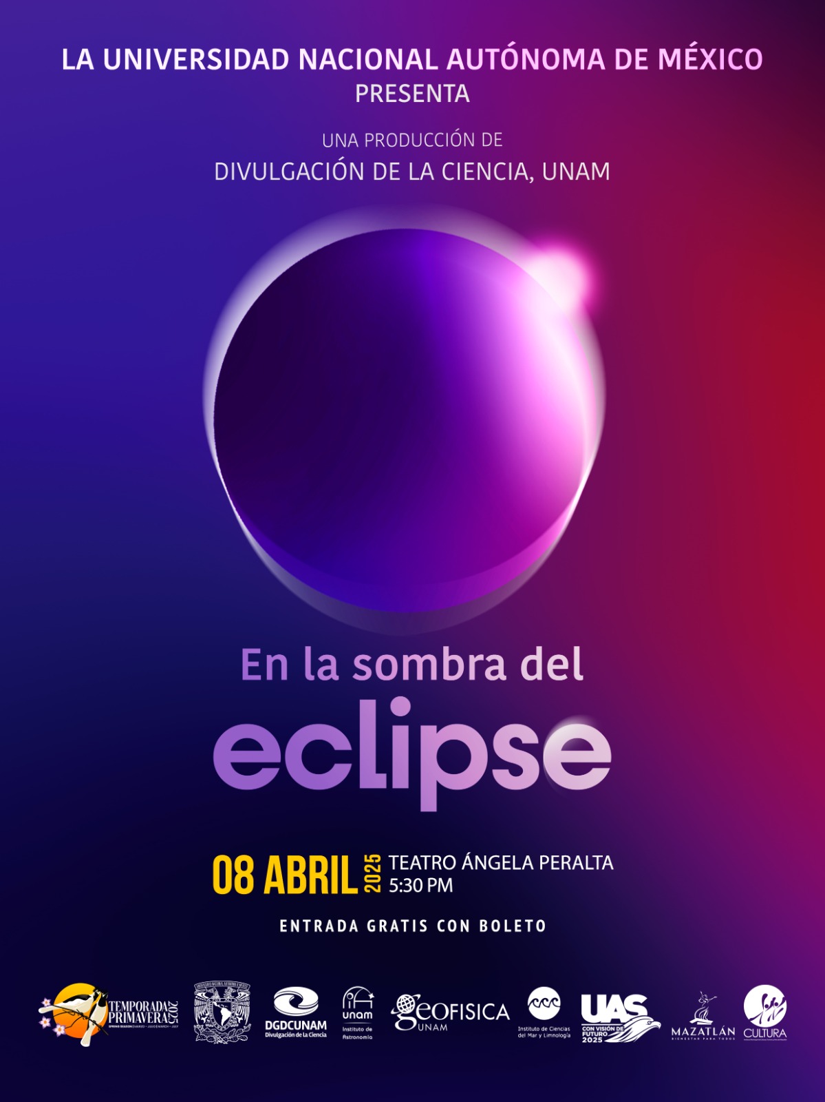 El 8 de Abril en el Teatro Ángela Peralta se presenta esta co producción de la UNAM, con impresionantes imágenes subacuáticas.