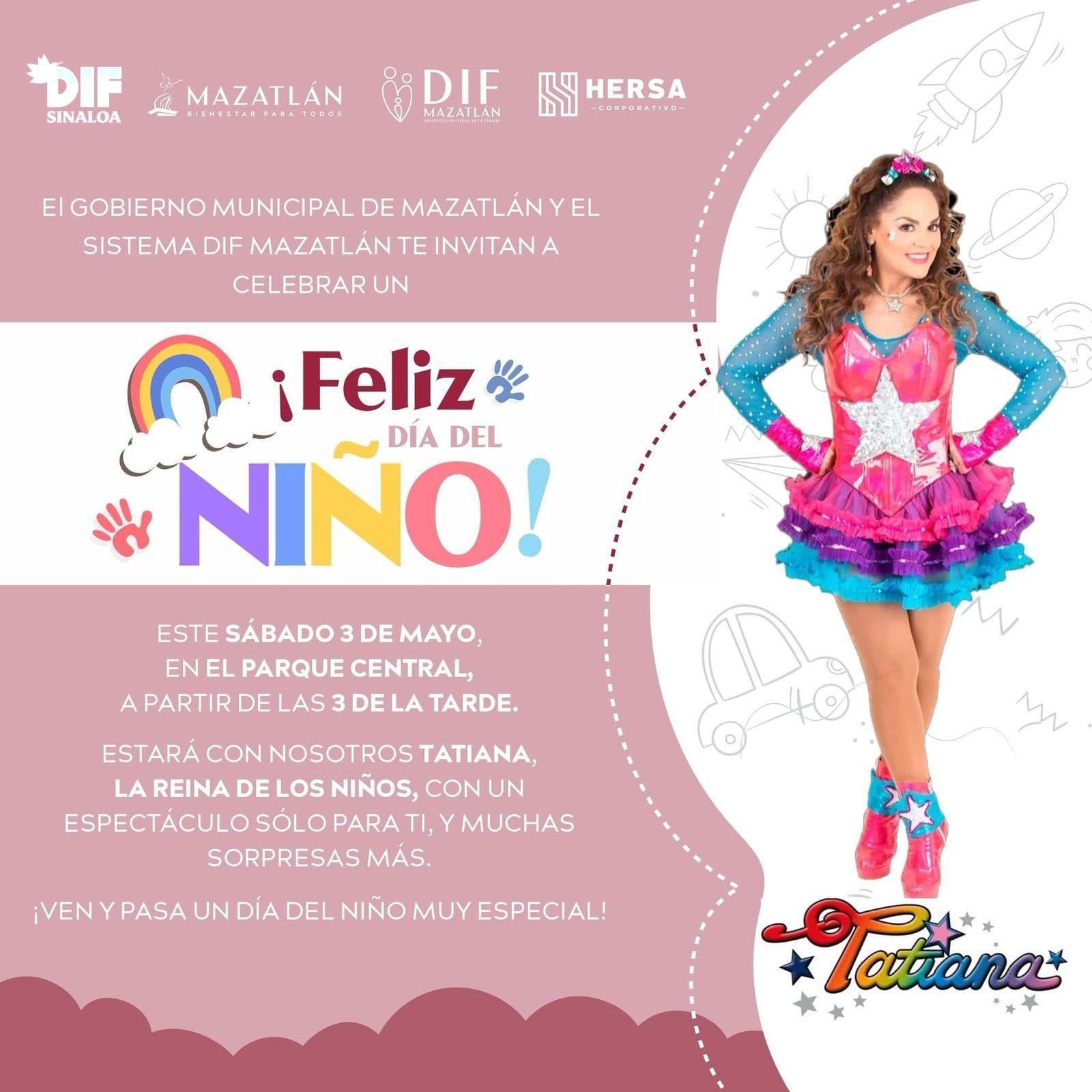 Las puertas se abrirán a partir de las 15:00 horas, y habrá muchas sorpresas y regalos, como la gran presentación de Tatiana, “La Reina de los Niños”