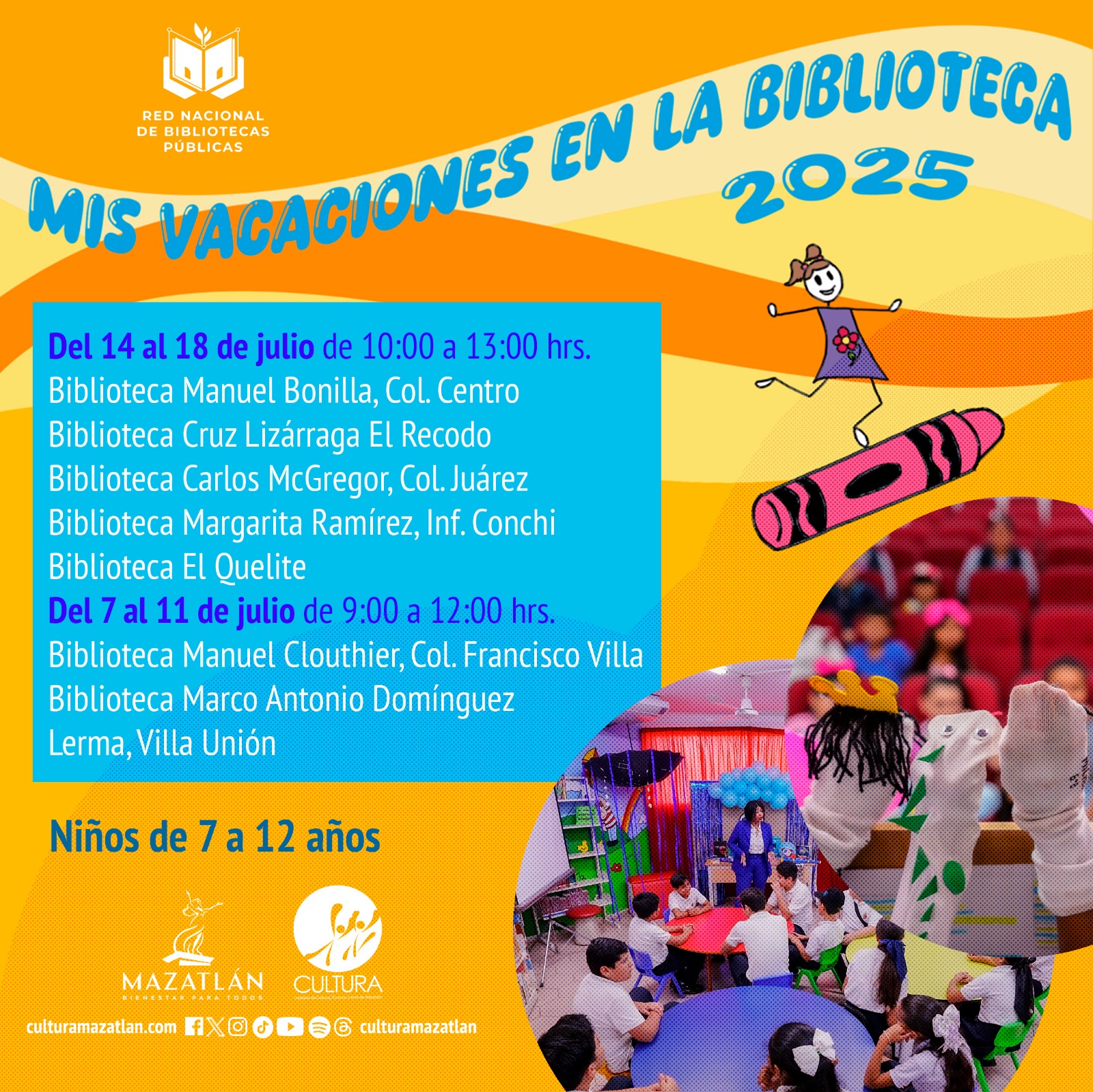 Iniciará taller infantil "Factor Sorpresa" en la Biblioteca “Ing. Manuel J. Clouthier” de la colonia Francisco Villa