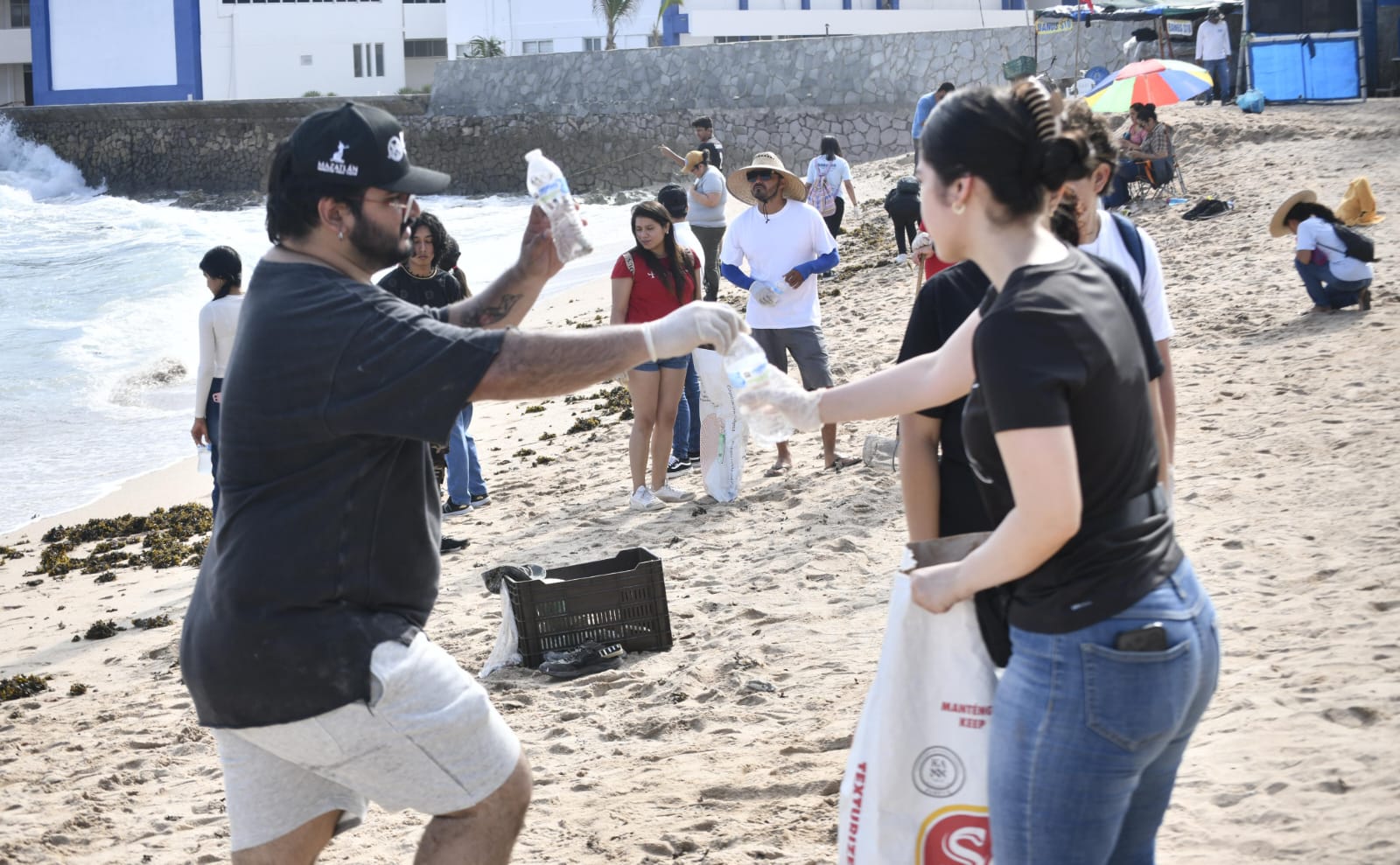 Participan el Instituto Municipal de la Juventud, Operadora y Administradora de Playas, Ecología y Medio Ambiente y un plantel educativo