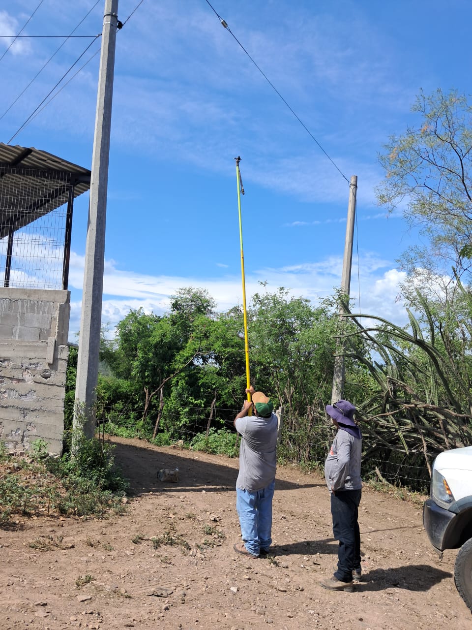 En coordinación con la CFE, se trabajó en el levantamiento de cuchillas y encendido del equipo en los pozos