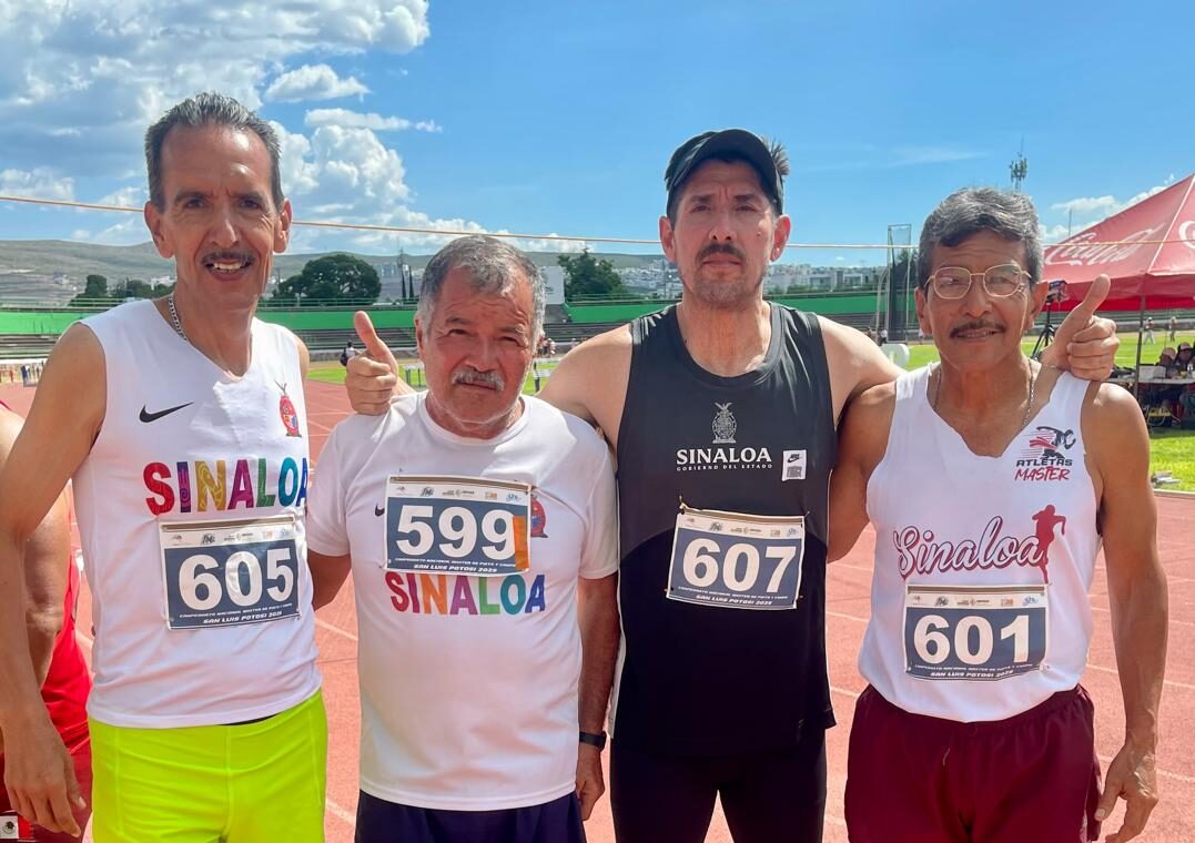 El atleta porteño cosecha una medalla de oro, una más de plata y un par de bronce, en las pruebas de relevo que se realizaron en San Luis Potosí en el Nacional Master de Atletismo.