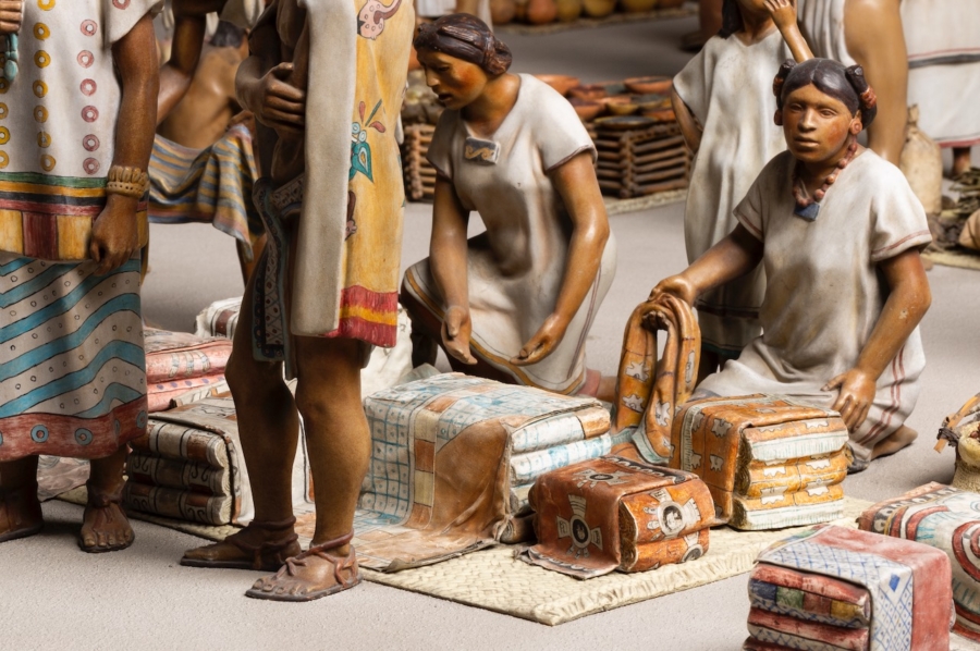 La belleza de la maqueta del mercado de Tlatelolco del Museo Nacional de Antropología
