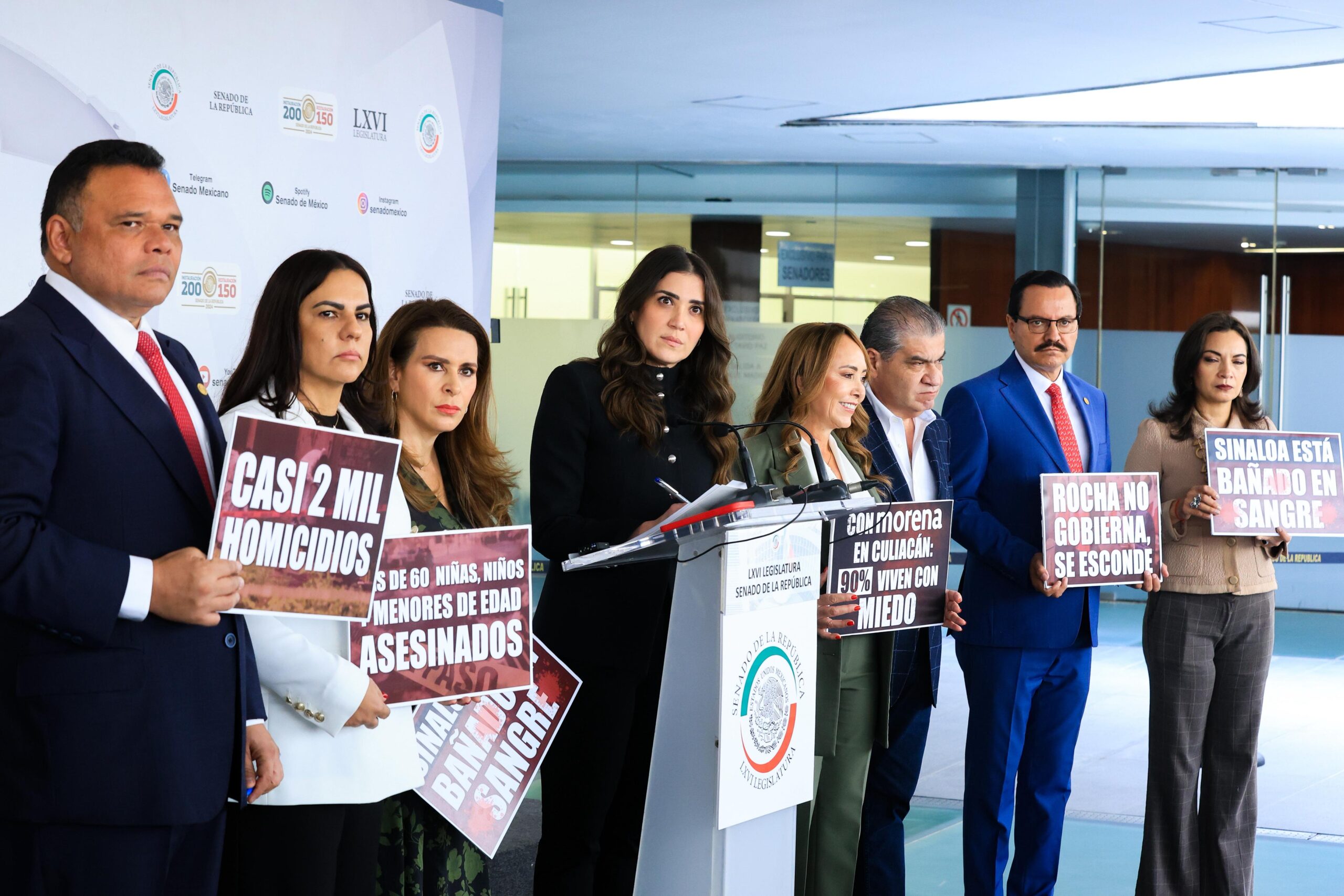 En un año Sinaloa registró casi 2 mil homicidios, más de mil 900 desaparecidos y 60 menores asesinados, sin una estrategia efectiva de seguridad, señaló.