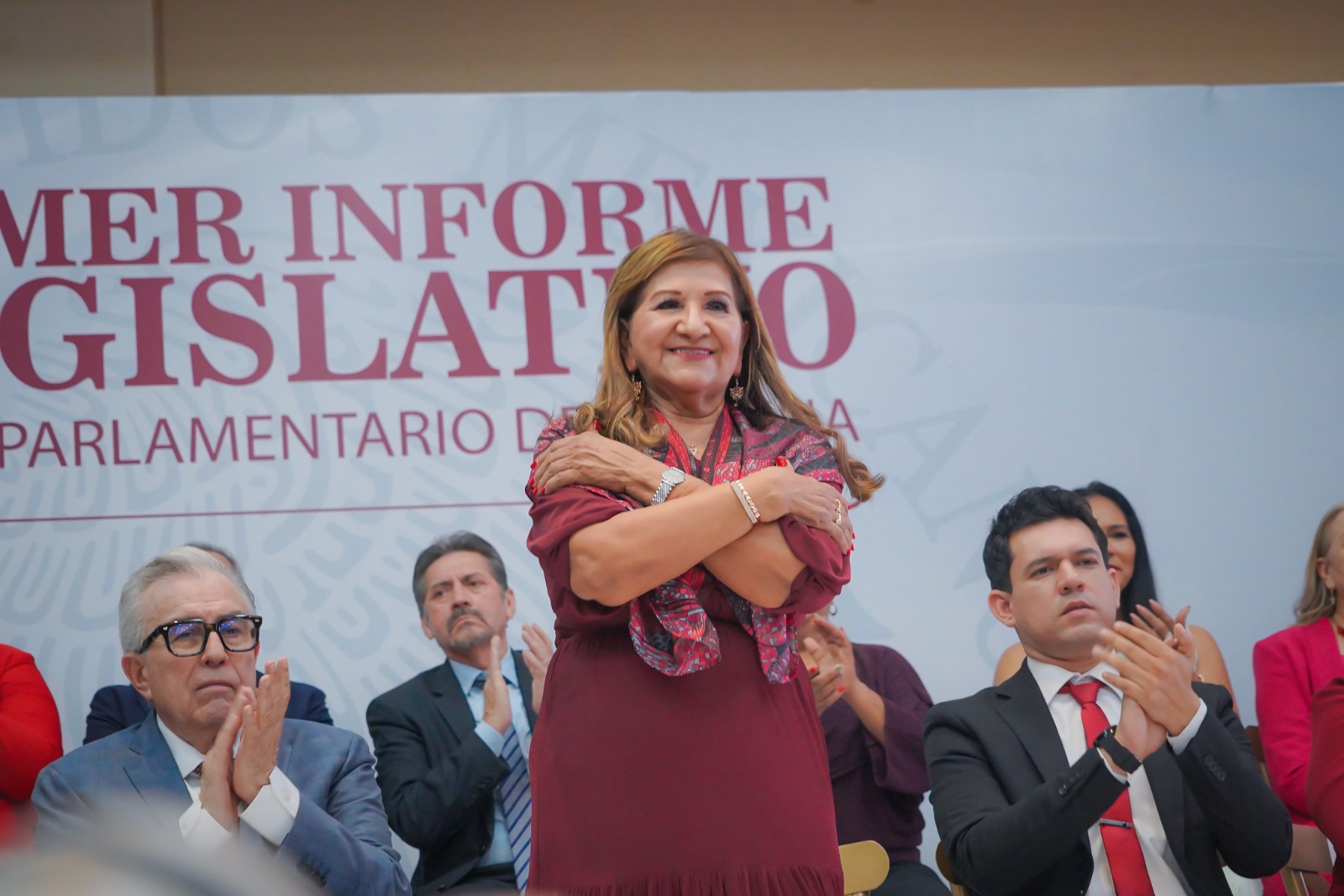 En el informe de la bancada de Morena refrendo el compromiso de restablecer la seguridad.