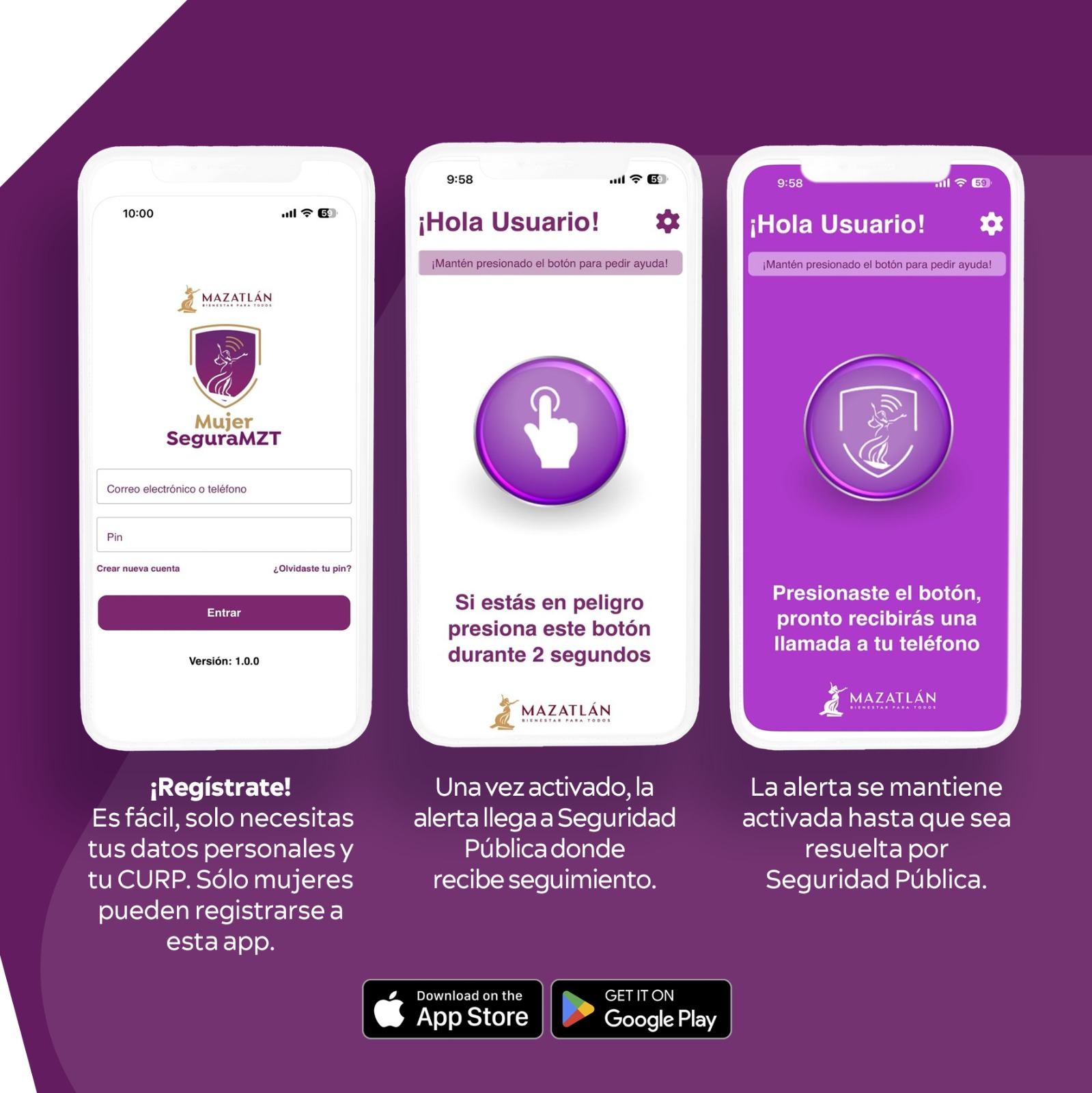 La nueva herramienta de auxilio directo para mujeres en situaciones de emergencia ya está disponible en Mazatlán