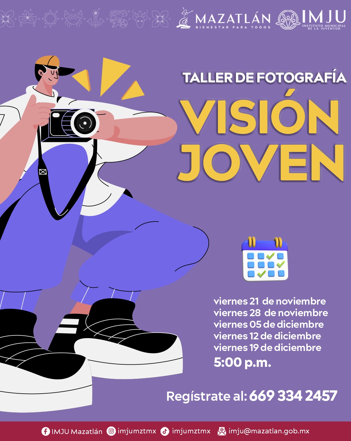 El Instituto Municipal de la Juventud ofrece un espacio formativo para que las y los jóvenes desarrollen su talento creativo en fotografía, composición e imagen visual
