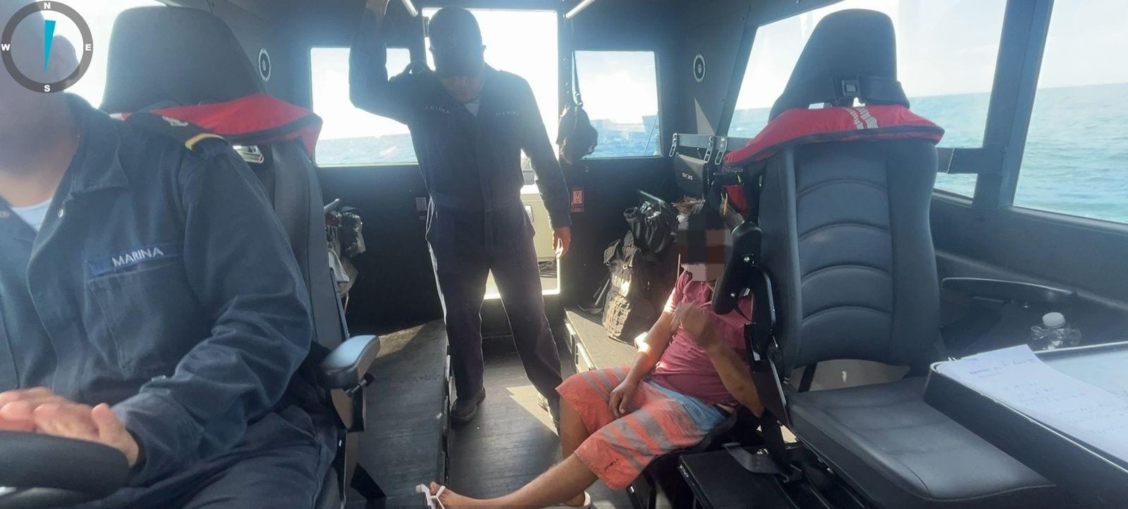 Marina acudió en auxilio de un pescador con picadura de mantarraya en inmediaciones de Altata, Sinaloa