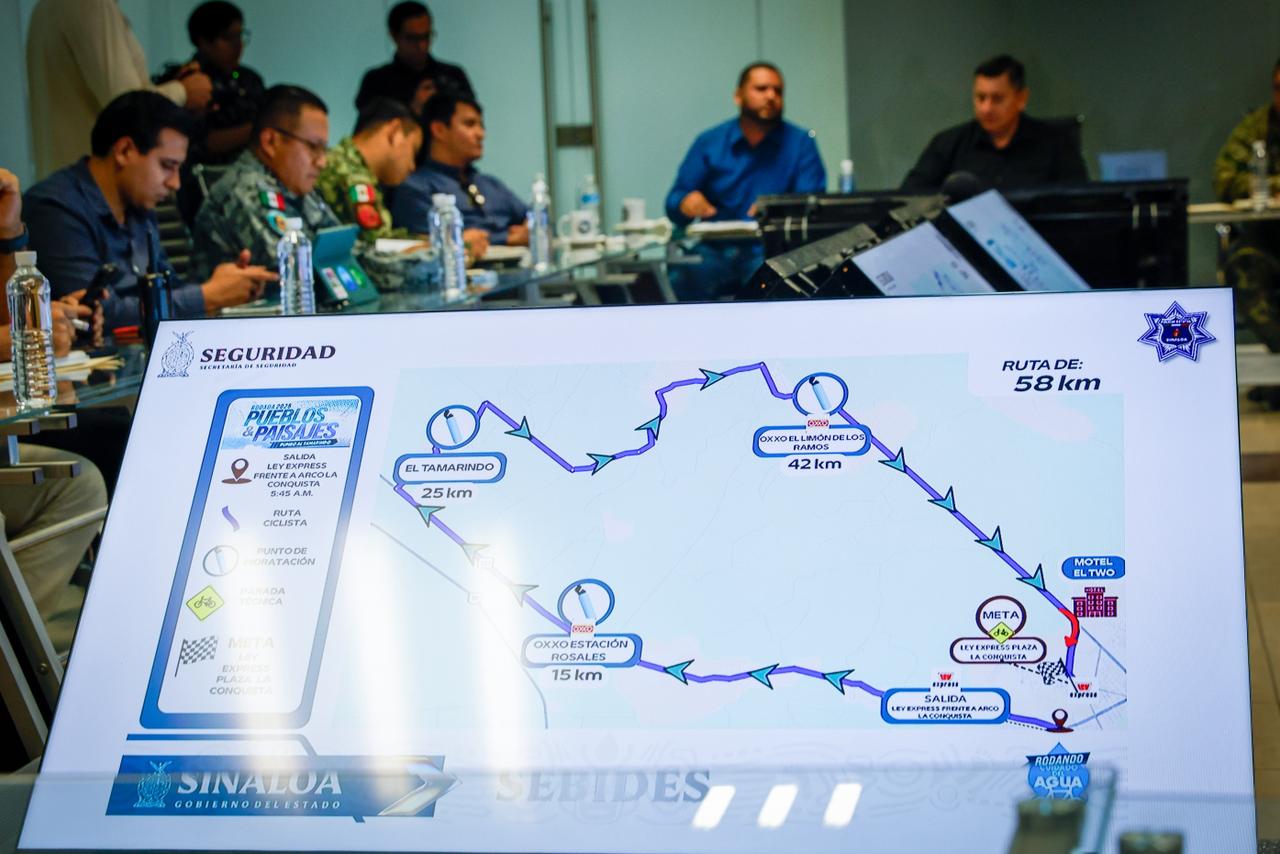 Autoridades coordinan acciones para garantizar una jornada segura durante el recorrido ciclista impulsado por SEBIDES