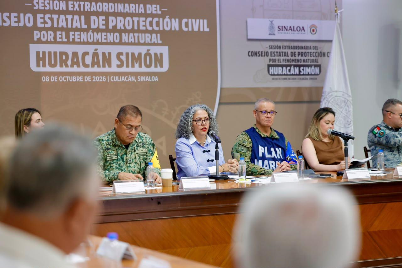 La mandataria estatal encabezó la sesión extraordinaria del Consejo Estatal de Protección Civil, donde subrayó la importancia de salvaguardar vidas y patrimonio familiar
El pronóstico es que “Simón” toque tierra entre la noche del domingo y madrugada del lunes en el norte de Nayarit y sur de Sinaloa