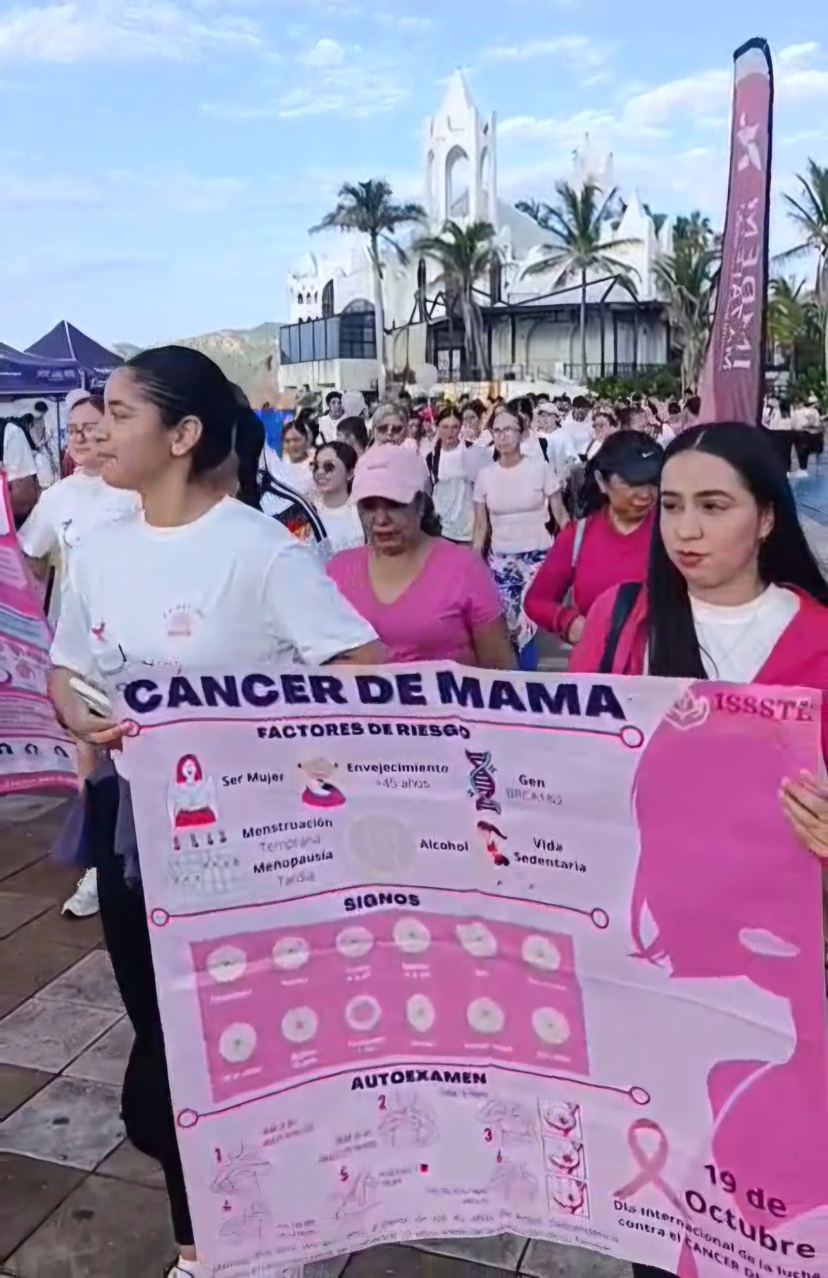 Unidades de Medicina Familiar y clínicas del ISSSTE se suman a la sensibilización sobre el Cáncer de Mama con caminatas y jornadas preventivas